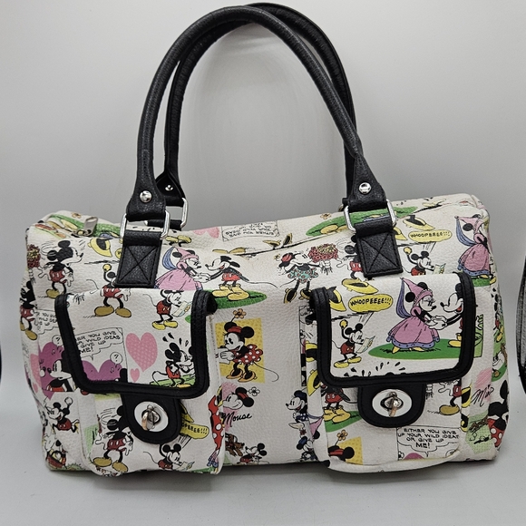 Disneyland Resorts Mickey & Minnie comic limited edition satchel handbag - Picture 9 of 15